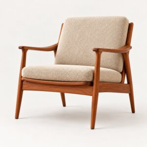 Fauteuil scandinave en teck